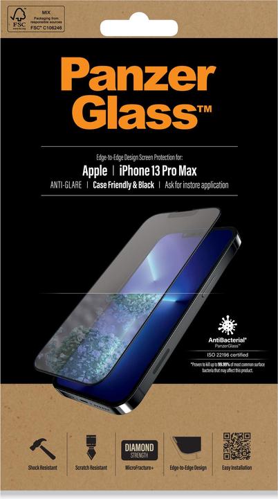 Actual product image PanzerGlass Case Friendly Anti-Glare AB (1 Piece, Apple iPhone 13 Pro Max)