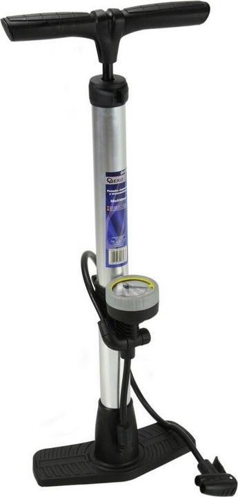 GEKO Handpumpe mit Manometer, Aluminiumkörper 38x530mm