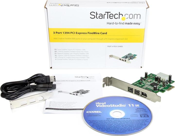 Image du produit StarTech 3 Port PCI-E 1394b FireWire 800 Card