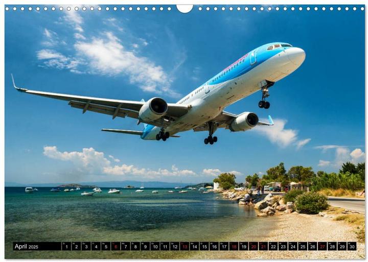 Actual product image :aeroplane calendar (wall calendar (A3, German)