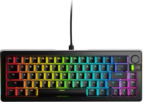 Actual product image Glorious GMMK 3 Pro 65 % Custom Gaming Keyboard - Pre-Built, ANSI (US), Fox Switches, black (US, Cable)