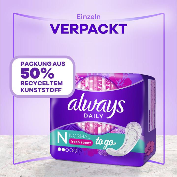 Actual product image Always Normal To Go (20 x, Panty liners)