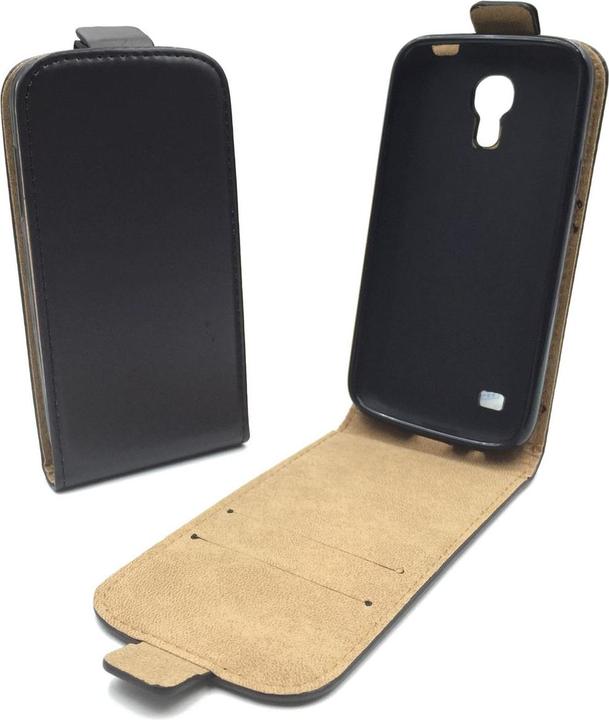 Produktbild König Design Handyhülle für Samsung Galaxy S4 Mini Schutztasche Wallet Cover 360 Case Schwarz (Samsung Galaxy S4 mini)