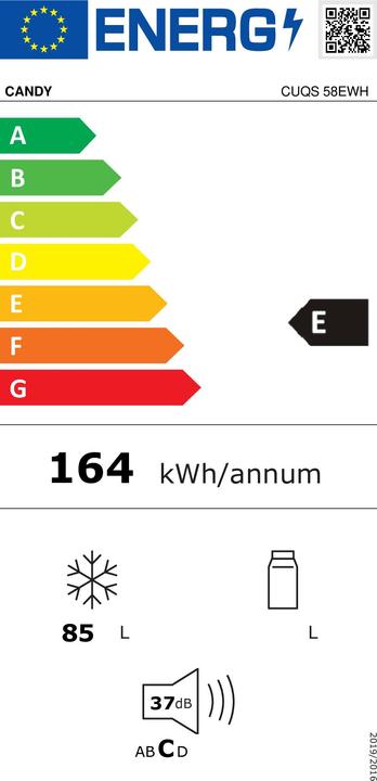 Etichetta energetica Candy CUQS 58EWH (Struttura autonoma, 85 l)