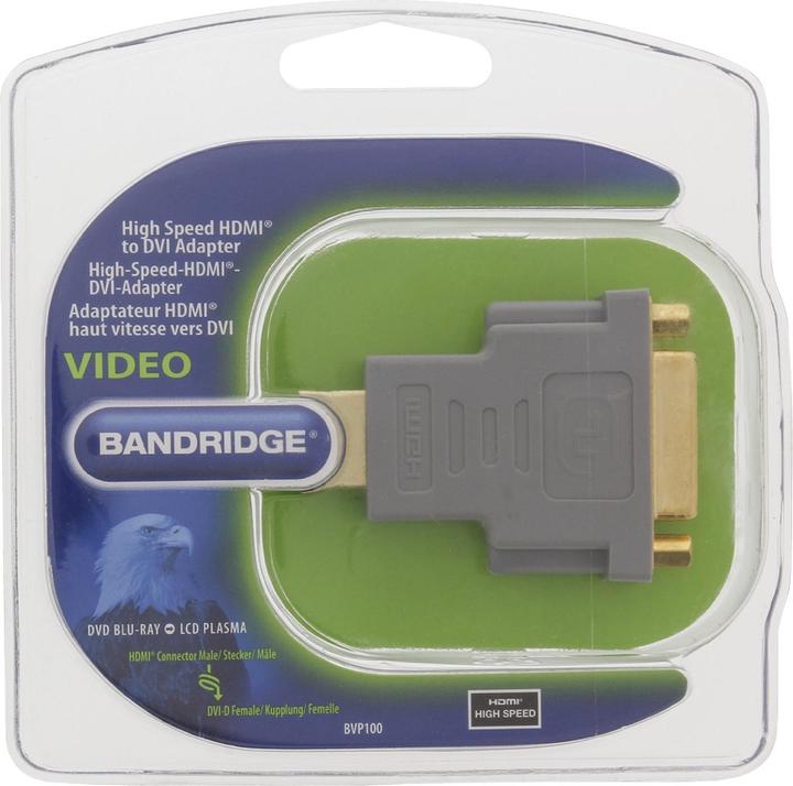 Actual product image Bandridge BLUE DVI - HDMI Adapter (DVI, HDMI, 11.50 cm)
