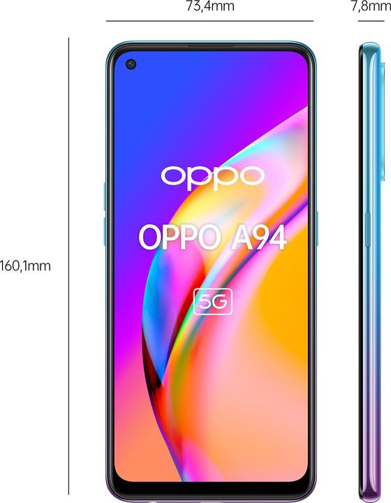 OPPO A94 5G (128 GB, Cosmo Blue, 6.43", Dual SIM, 48 Mpx, 5G)