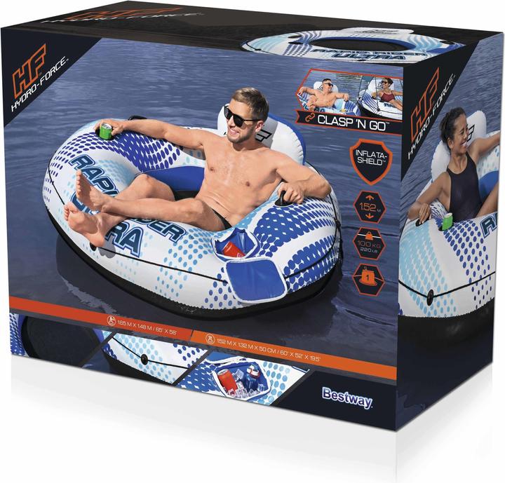 Image du produit Bestway Hydro-Force Rapid Rider Bouée avec rangement à fermeture éclair 1,52 m Ultra River