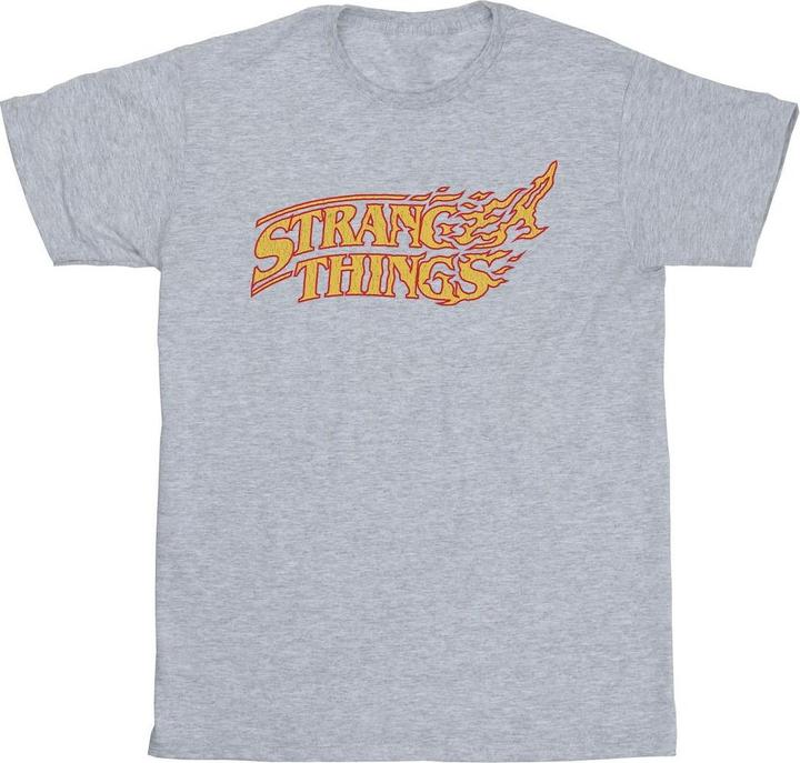 Actual product image Netflix Girls Stranger Things Logo Breaking Cotton T-Shirt (152, 158)