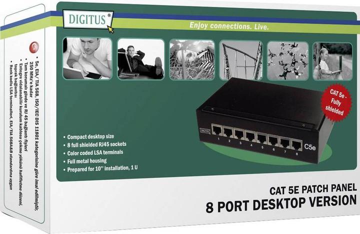 Produktbild Digitus CAT 5e Patch Panel, 8-Port 10" Desktop Version