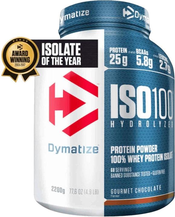 Actual product image Dymatize Iso 100 (Gourmet Chocolate, 1 pcs., 2264 g)