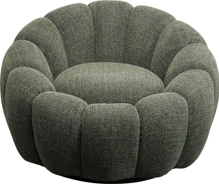 Kare Design Drehsessel Peppo Bloom Melange Grün