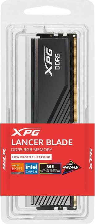Actual product image Adata DIMM 32 GB DDR5-6000 (black, AX5U6000C3032G-SLABRBK, Lancer Blade RGB, INTEL XMP, AMD EXPO) (1 x 32GB, 6000 MHz, DDR5 RAM, DIMM)