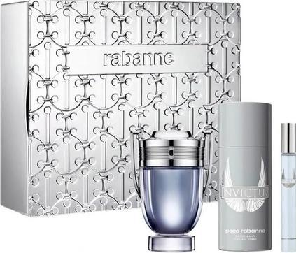 Produktbild Paco Rabanne SET Invictus EDT Spray 100ml + DEO Spray 150ml + MINIATURA EDT Spray 10ml