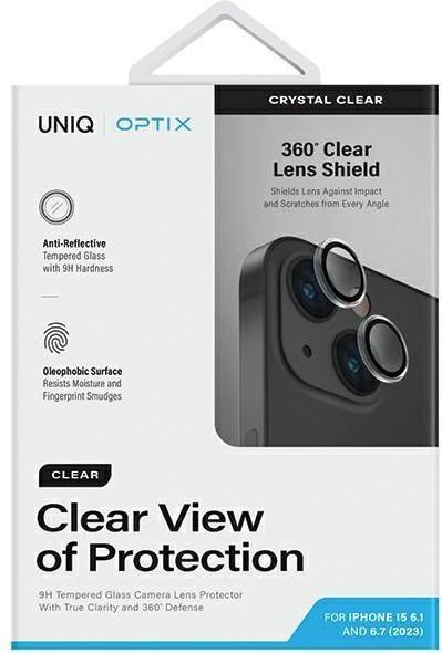 Image du produit Uniq Optix Clear Camera Lens Protector iPhone 15 6.1" / 15 Plus 6.7" szkło na obiektyw aparatu z apl (1 pièce(s), Apple iPhone 15 Plus, Apple iPhone 15)