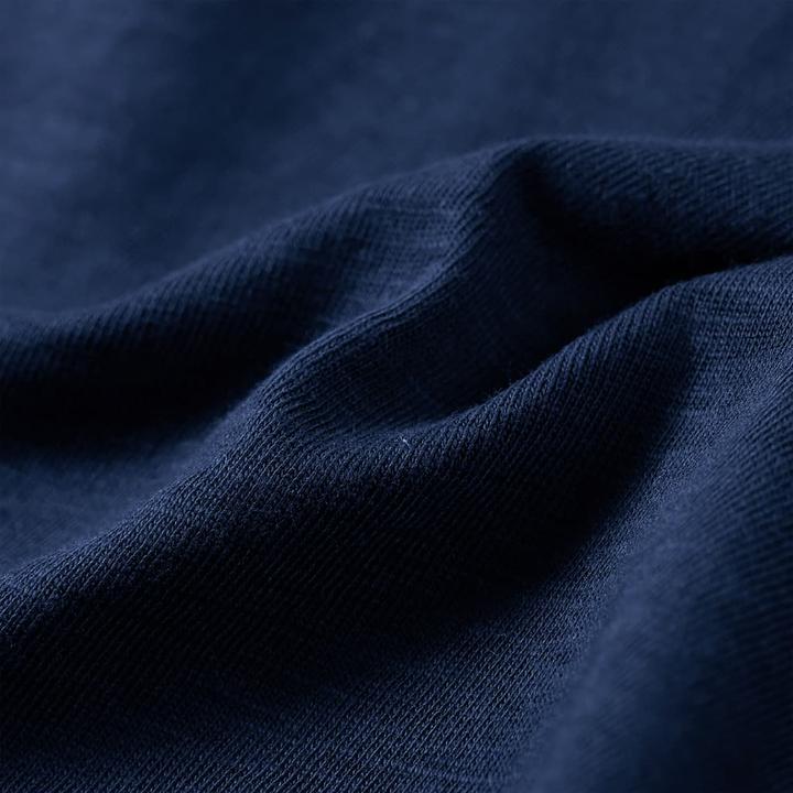 Image du produit VidaXL T-shirt manches longues enfant bleu marine mélangé 128,Matière : 100 (128)