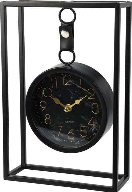 Actual product image Koopman Tischuhr - aus Metall - ca. 30 cm - schwarz/gold