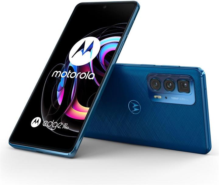 Actual product image Motorola Edge 20 Pro (256 GB, Blue Vegan Leather, 6.70", Dual SIM, 108 Mpx, 5G)