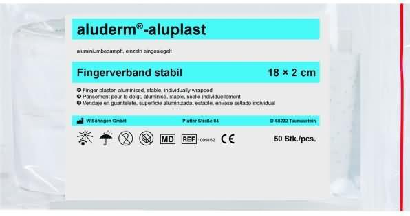 Actual product image Söhngen aluderm aluplast finger plaster rigid / stable 18x2cm, 50 pcs., single (50 x)