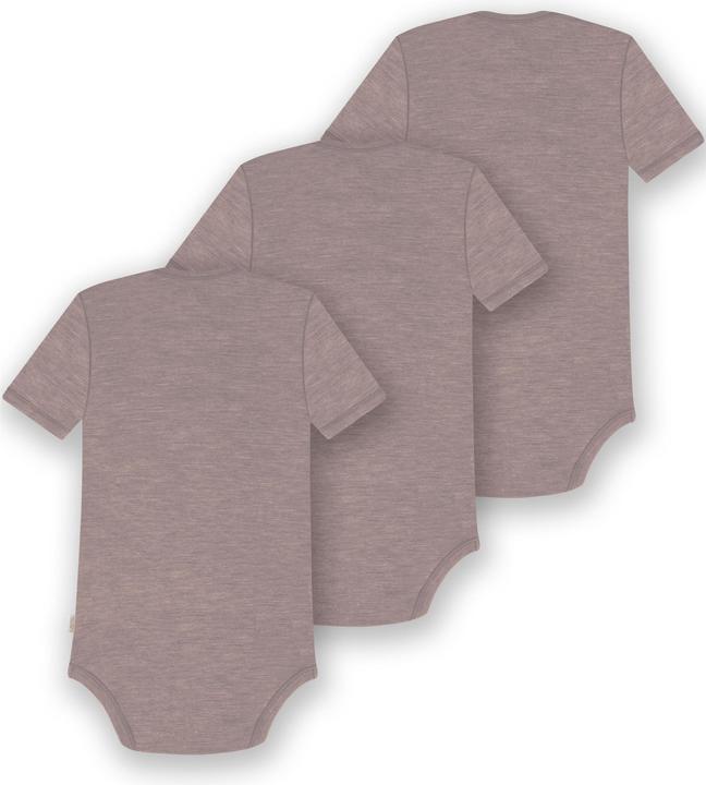 Actual product image Normani Set of 3 baby merino bodysuit short sleeves "Tauranga" - 9291 (68)