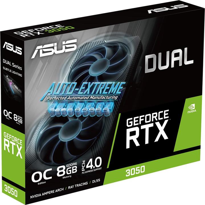 Actual product image ASUS DUAL-RTX3050-O8G-V2,HDMI,DP,Active (8 GB)