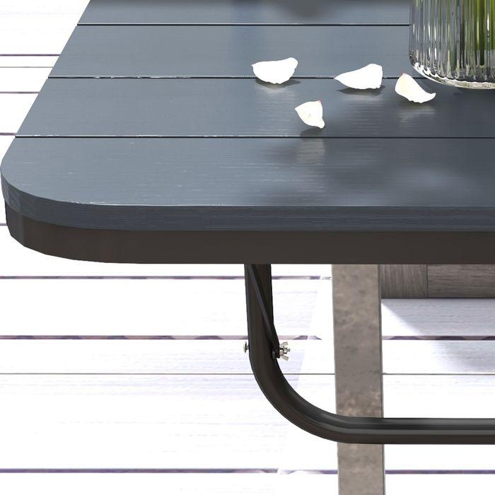 Image du produit Swisshandel24 table de balcon à accrocher, table de balcon pliante, table pliante réglable en hauteur sur 4 (60 cm)