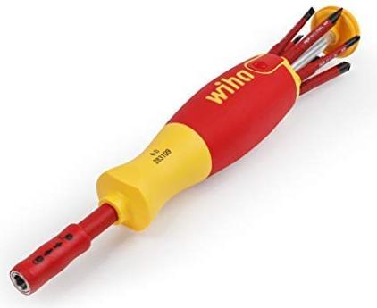 Immagine prodotto Wiha Cacciavite Bit Magazine LiftUp elettrico slot Pozidriv PlusMinus/Pozidriv slimBits in Blister (Viti con testa a intaglio, Cacciavite a croce PZ)