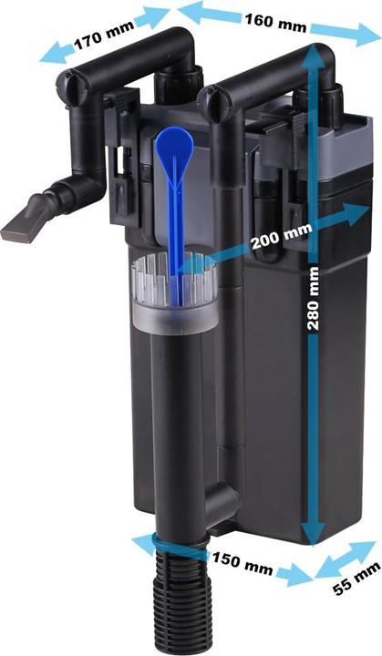 Immagine prodotto SunSun HBL-802 Filtro da appendere 500 l/h 6 W Filtro per acquari da 100 l (100 l, Acqua dolce, Acqua salata)