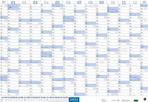 Produktbild Heye Mega-Posterplaner blau 21068+23 DE, 68 X 98cm, 2023 (Deutsch)