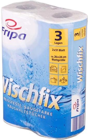 Actual product image Fripa Kitchen roll Wischfix, 3-ply, bright white (2 x)