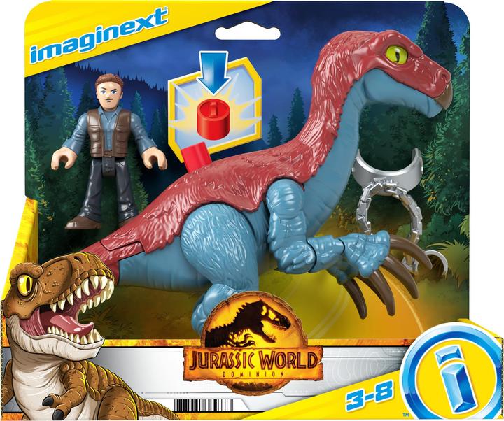 Produktbild Imaginext Jurassic World Therizinosaurus & Owen