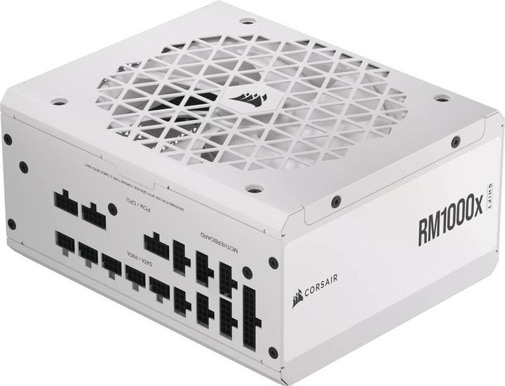 Actual product image Corsair RMx Shift White Series, RM1000x Shift White, 1000 Watt, 80 PLUS GOLD Certified, Fully Modular Power (1000 W)