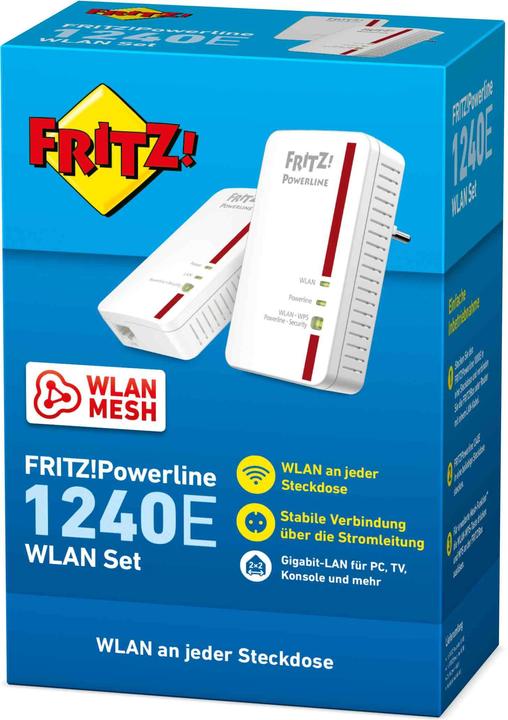 Image du produit AVM FRITZ!Powerline 1240E Kit WLAN (1200 Mbit/s)