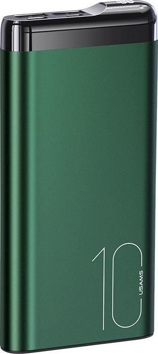 Usams PB55 10000 mAh Powerbank Green (10KCD14802) (10000 mAh, 37 Wh)