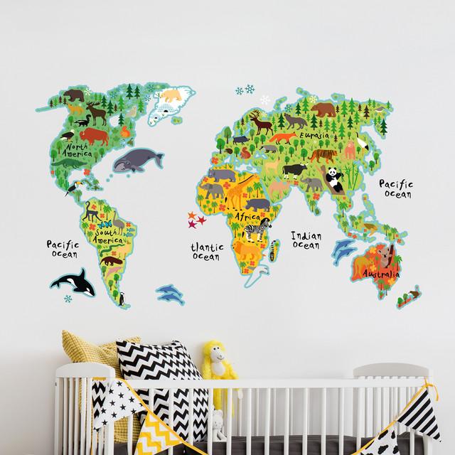 Produktbild Crearreda Wallsticker 47x67 cm World Map (47 x 67 cm)