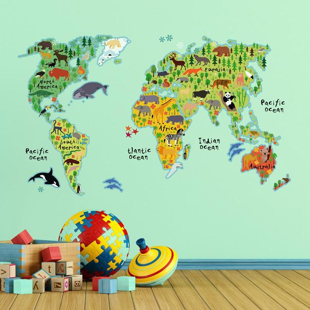 Produktbild Crearreda Wallsticker 47x67 cm World Map (47 x 67 cm)