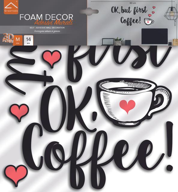 Image du produit Crearreda Foam Wall Sticker 31x31 cm But First Coffee (31 x 31 cm)