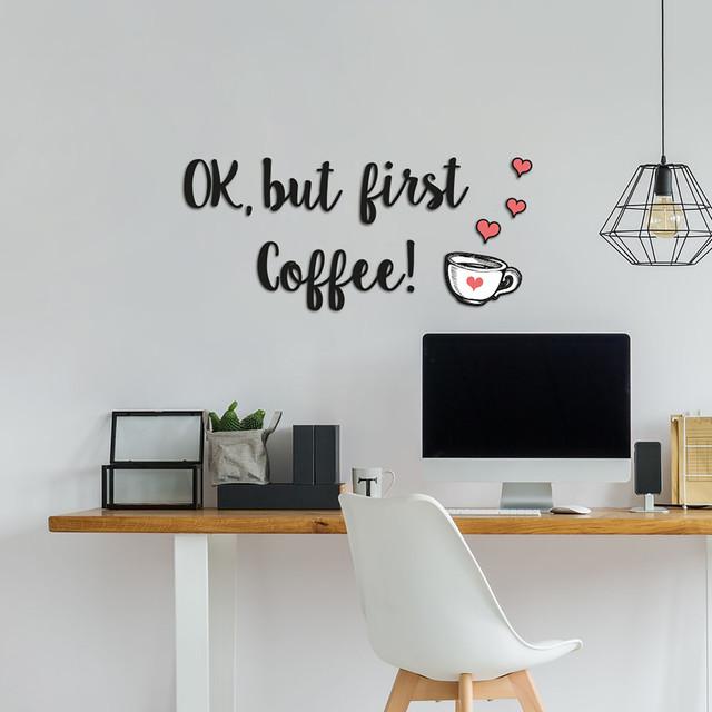 Image du produit Crearreda Foam Wall Sticker 31x31 cm But First Coffee (31 x 31 cm)