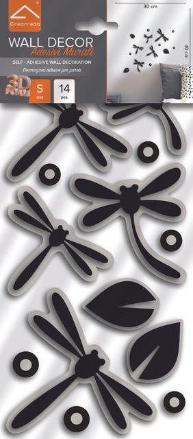 Crearreda Foam Wall Sticker 15x31 cm Libellule (15 x 31 cm)