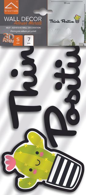 Actual product image Crearreda Foam Wall Sticker 15x31 cm Think Positive (15 x 31 cm)