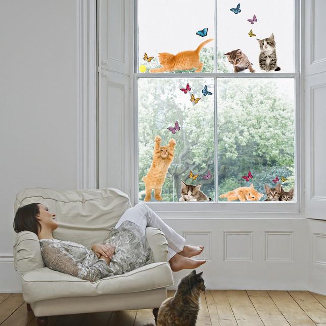 Actual product image Crearreda Windowsticker Cats
