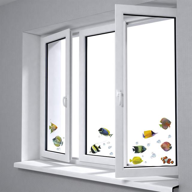 Image du produit Crearreda Autocollants Windows 31x31 cm Poissons
