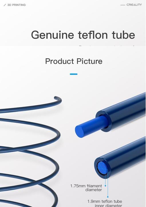 Immagine prodotto Creality Tubo in teflon Capricorn Kit 2 m (Tubo flessibile)