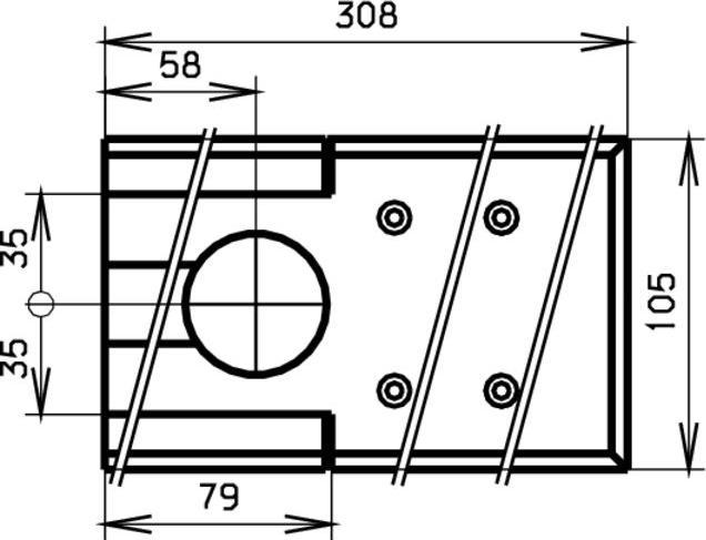 Actual product image Dormakaba Cover plate for BTS 75V / 80 (Room door, Entrance door, Wooden door, French window, Indoor)