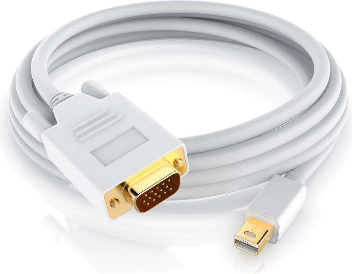 Immagine prodotto CSL Cavo audio-video da mini Displayport a VGA, adattatore per monitor miniDP / compatibile con (3 m, DisplayPort, VGA)
