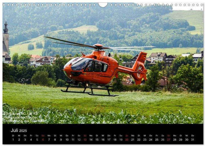 Produktbild Hubschrauber im Einsatz (Wandkalender 2025 DIN A3 quer), Monatskalender (A3, Deutsch)