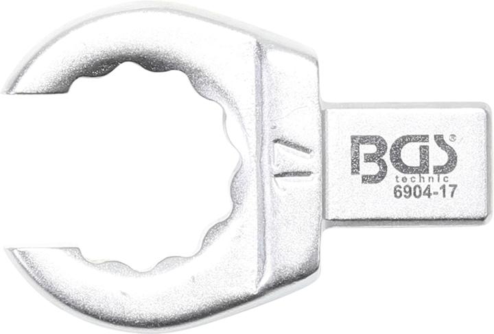 BGS Einsteck-Ringschlüssel offen 17 mm Aufnahme 9 x 12 mm (17 mm)