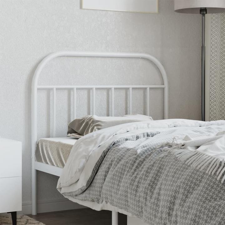 Produktbild VidaXL Kopfteil Metall Weiss 100 cm, Farbe: Weiss (105 x 3 x 100 cm)