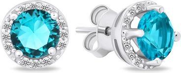 Brilio Silver - Sparkling silver earrings with zircons EA601WLB