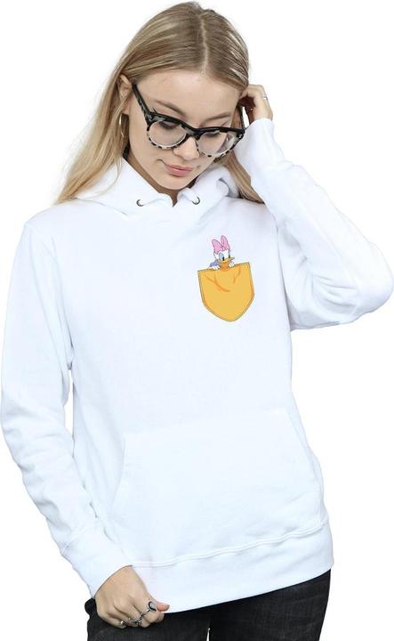 Actual product image Disney Womens/Ladies Daisy Duck Faux Pocket Hoodie (L)