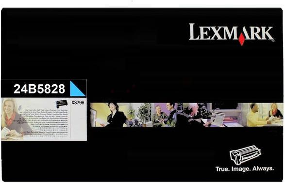 Actual product image Lexmark 24B5828 toner cartridge cyan 18,000 pages Cyan CS 796 en (C)